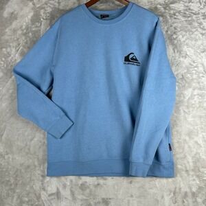 Quiksilver Mens Crew Neck Sweatshirt Pullover‎ Long Sleeve Blue Casual